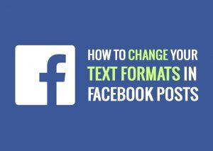 how to change text format on facebook