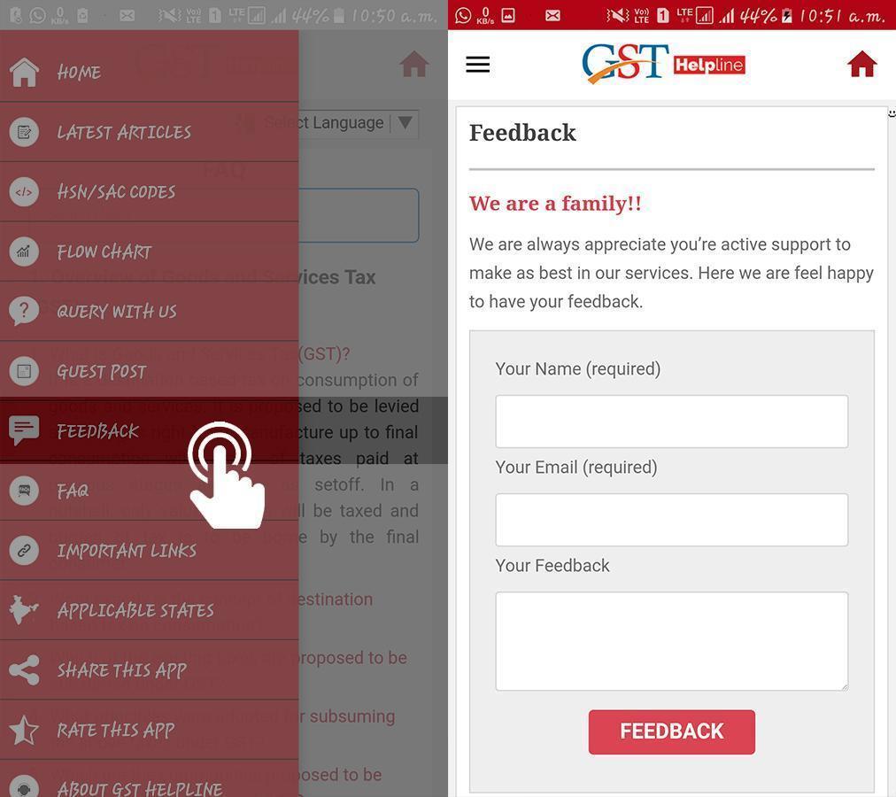 GST App Development- Feedback