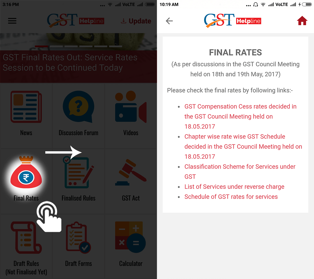 GST App Development - Final Rates
