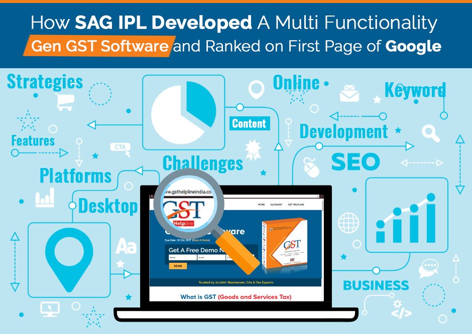 How SAG IPL Developed A Multi Functionality Gen GST Software and Ranked on First Page of Google