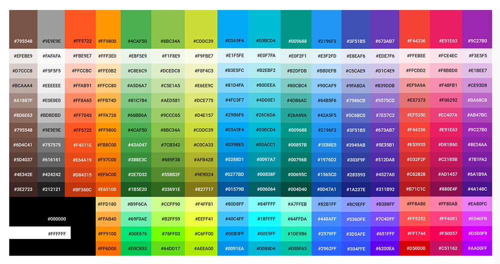Color Palette for Web Designer