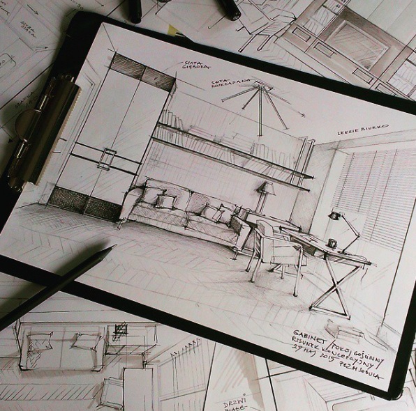 interior designing sketches
