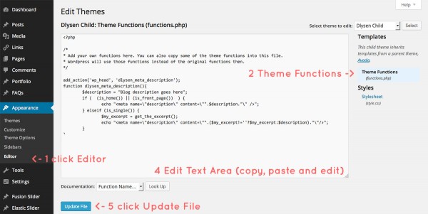 Adding WordPress Tags and Functions