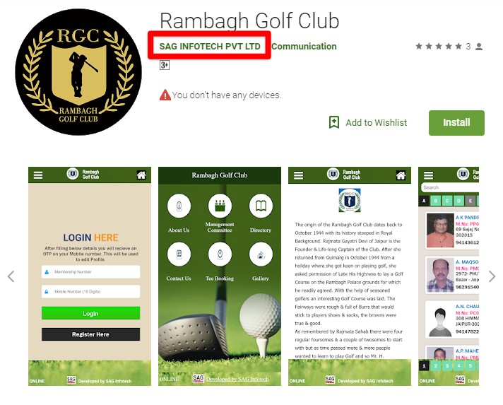Golf app development company