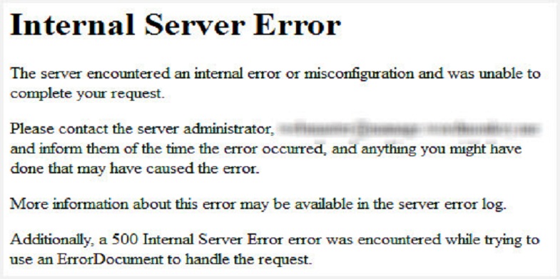 Internal Server Error in WordPress