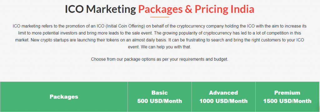 ICO or crypto marketing services