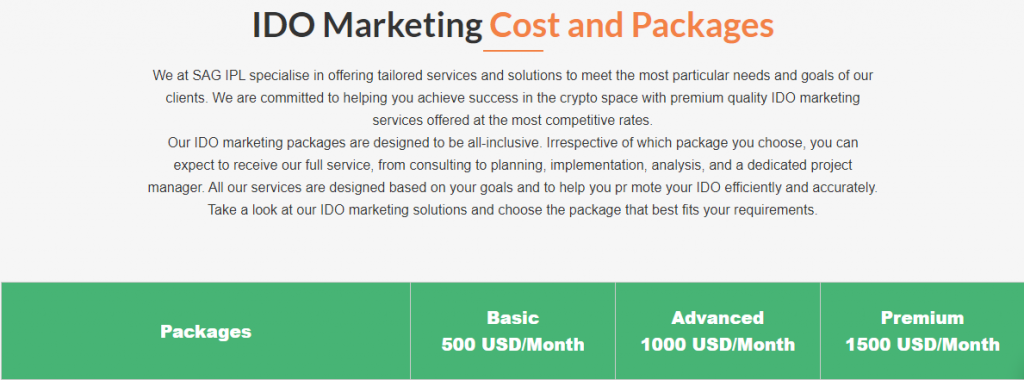 IDO marketing agency cost
