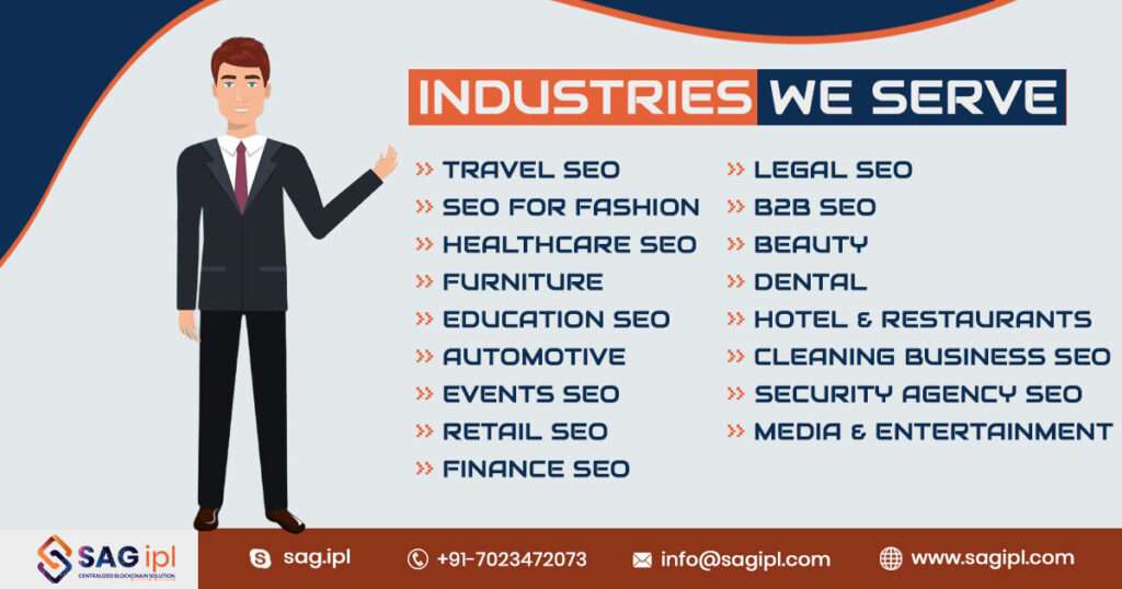 SAG IPL provides SEO services for all these Industries