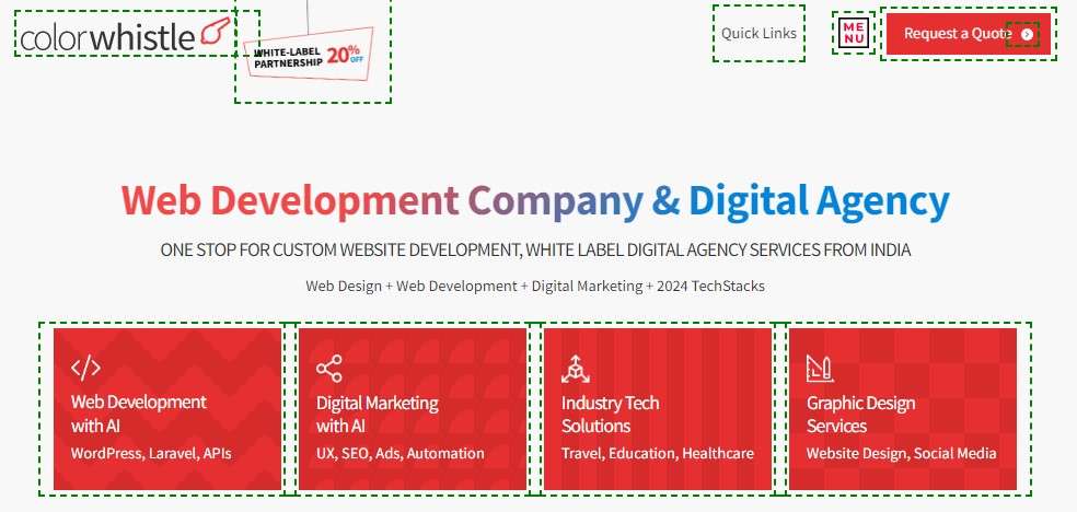 ColorWhistle Company for Website Design