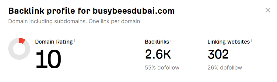 BusyBees Dubai Website SEO Health