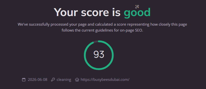 Cleaning Company On-Page SEO Optimization